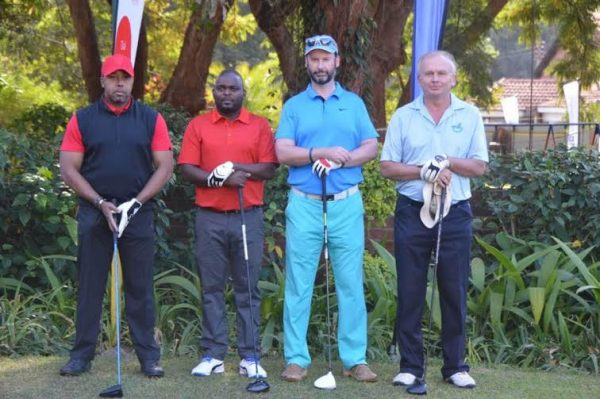 Chairity golfers including Chilima (left) and Nevin (second from right)