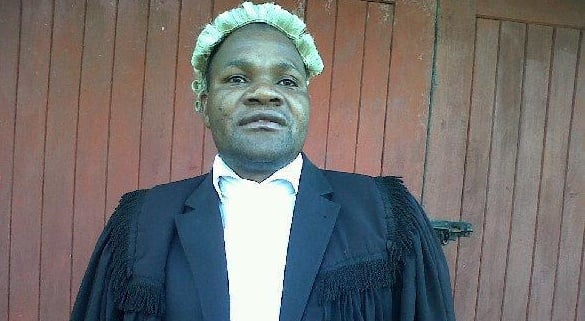 Lawyer Chancy Gondwe defending the case