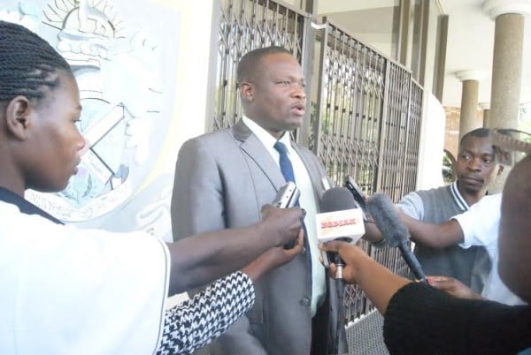 Deputy mayor Ndipo briefing reporters