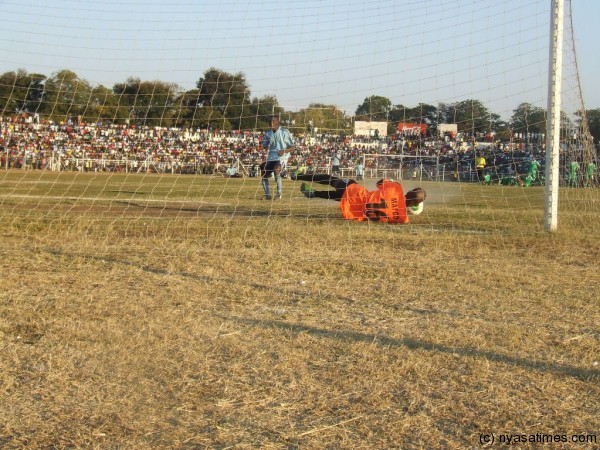Chawanangwa Kaonga had his spot kick served Photo by Elijah Phimbi, Nyasa Times