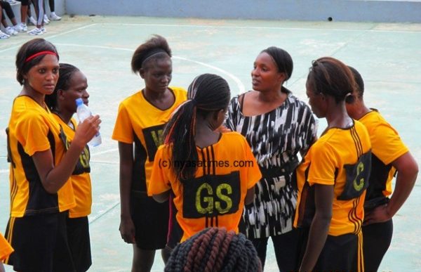 Peace talk: Chawinga giving tips to her charges .-Photo by Jeromy Kadewere