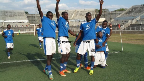 Chikwawa celebrating their goal...Photo Jeromy Kadewere