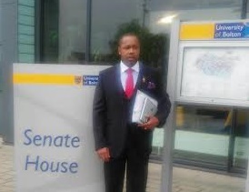 Chilima at Universityof Bolton after attaining his PhD.- Photo taken on Twitter.