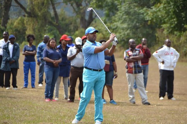 Chilima playing golf