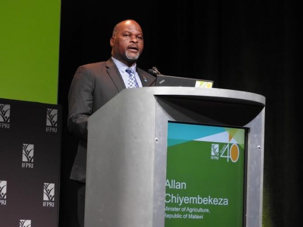 Chiyembekeza speaking at the launch