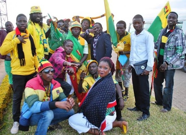 Civo United fans who travelled from Lilongwe ...Photo Jeromy Kadewere