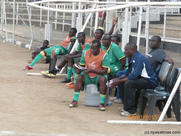 Civo United captured on the visitors bench, Pic Leonard Sharra