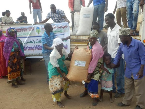 Communities receiving the maize.