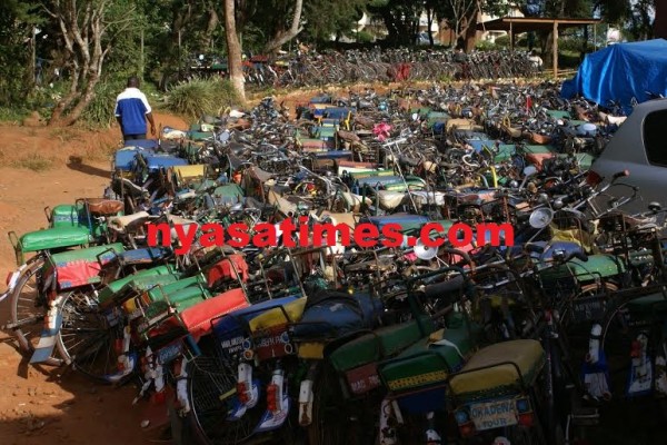 Confiscated bikes dumped at Mzuzu police station