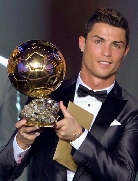 Cristiano Ronaldo wins Ballon d'Or Cristiano Ronaldo poses with the trophy. Pic/ AFP. 