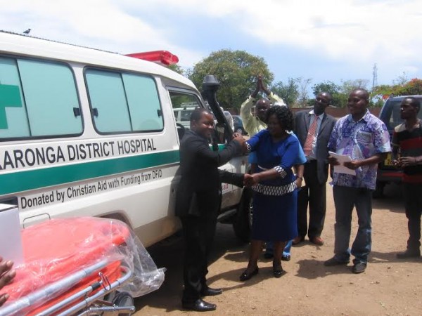DC giving the ambulance keys to the DHO