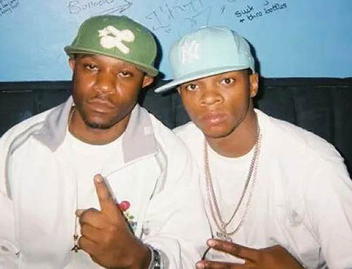 DJ Gwynz (left) was the first DJ to have a Hip Hop show on radio. Here he’s pictured with Papoose. Photo © Gwynz Facebook
