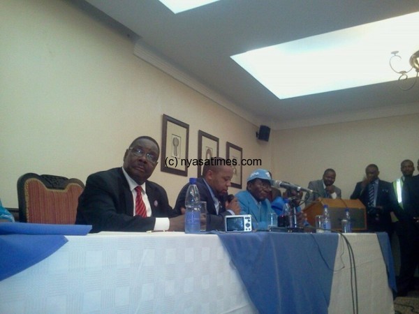 Mutharika and Chilima during the presser