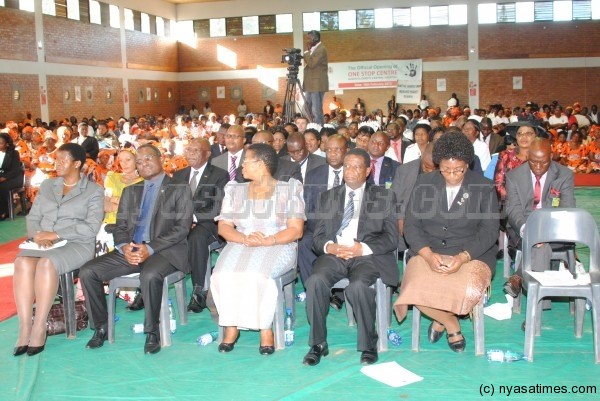 Officials and the public who witnessed the opening