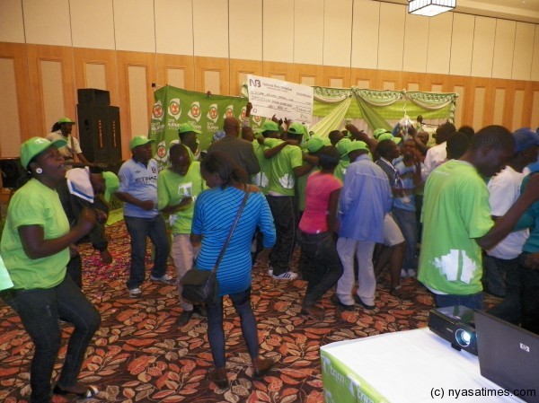 Dancing time, Silver fans after the crowning.-Photo by Paul Mutharike/Nyasa Times