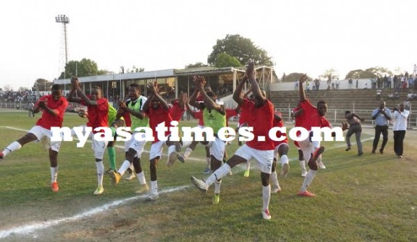 Dedza players celebrate after the game, Pic Alex Mwazalumo