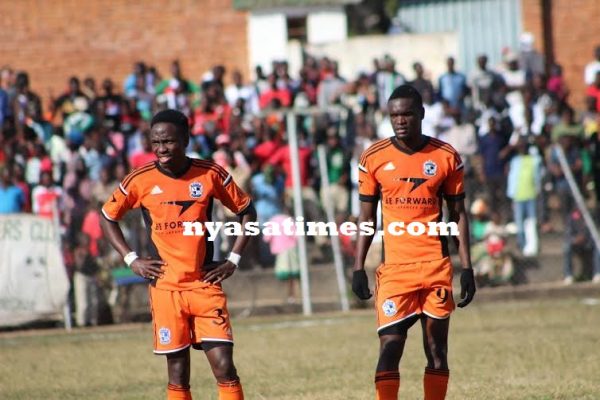 Dejected Wanderers stars Mike Kaziputa and Peter Wadabwa -hoto Jeromy Kadewere
