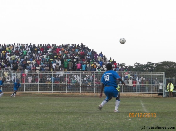 Destroyer Kondwani Kumwenda goes for the ball.- Photo Nyasa Times