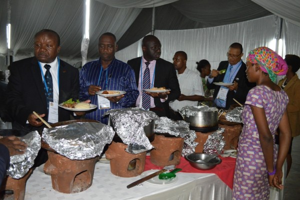 Dinner is served led by the Malawi's Chief Secretary to the Government,George Mkondiwa
