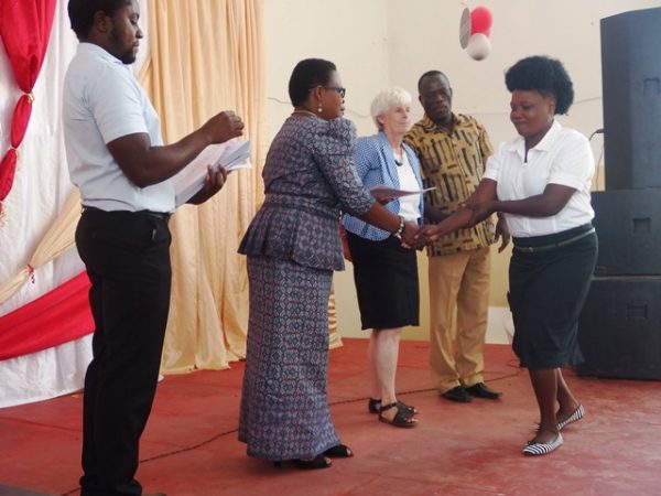 Dowa DAPP TCC 2016 student receiving her certificate