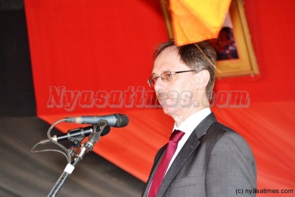 EU Ambassador Baum speaks at the function