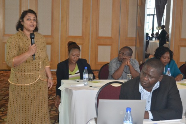 Economics Advisor, UNDP, Alka Bhatia gives her Presentation on the launch of the Human Development Report at BICC in Lilongwe-(c) Abel Ikiloni, Mana