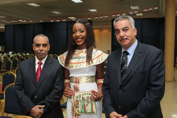 Egyptians with Malawian Monalisa Kachitsa on their cultural day