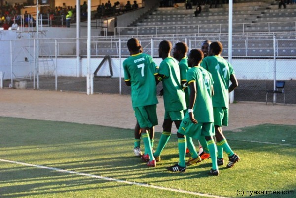 Evirom celebrating their goal.....Photo Jeromy Kadewere