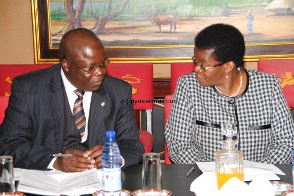 Ndilowe (right) reportedly told Makileni she was under Mutharika;s order to 'constructively dismiss' him
