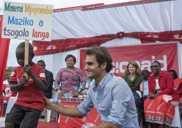 Tennis star Federer lFederer launches childcare centre in poor Malawi