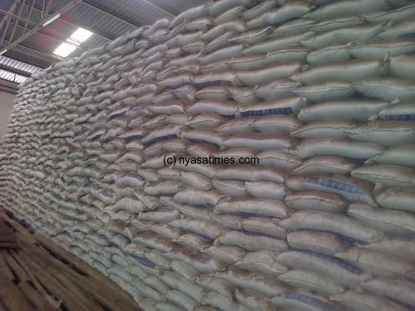 Fertiliser in the warehouse