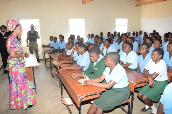 Back to class: First Lady addresses learners at Baula CDSS