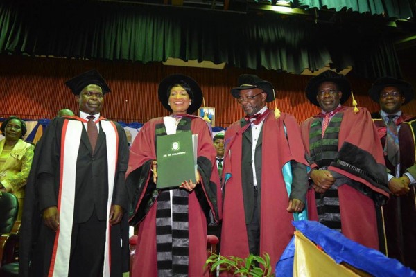 First Lady gets her doctorate degree from Unima