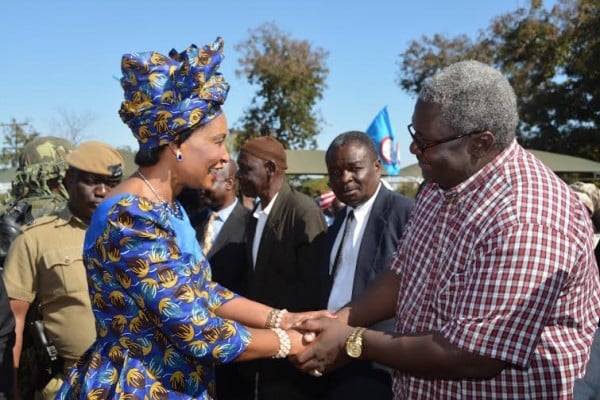 First Lady with UDF MP and top musician Lucius Banda
