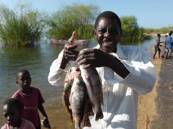 Fanwell with a catch of chambo fish. Photo credit RIPPLE Africa