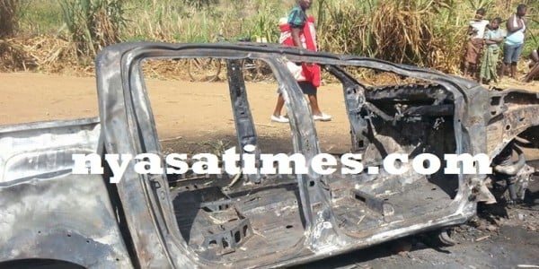 Njaunju car in ashes: Work of regime thugs
