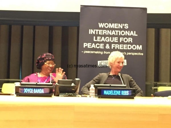 Former Malawi president Joyce Banda was a panellist at UN fora on women