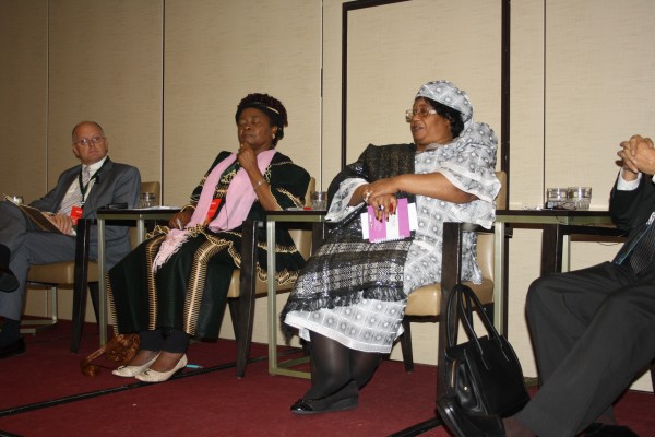 Former president Banda speaks during the “Voices from the Farm” panel discussion at Marriot Hotel, Des Moines, Iowa on Thursday
