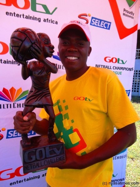 GOtv Official Frank Mchenga holds the Cup.....Photo Jeromy Kadewere