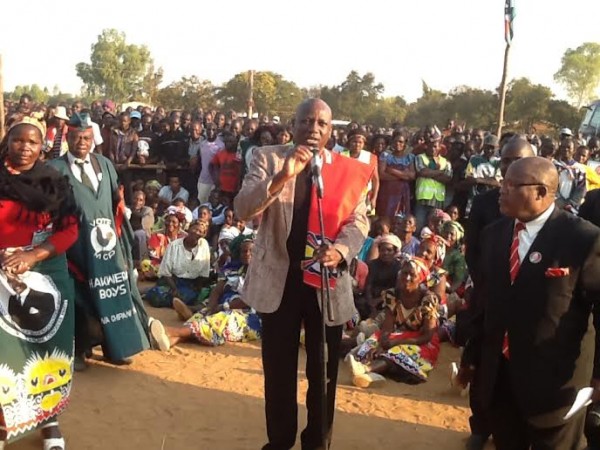George Zulu speaking at the rally
