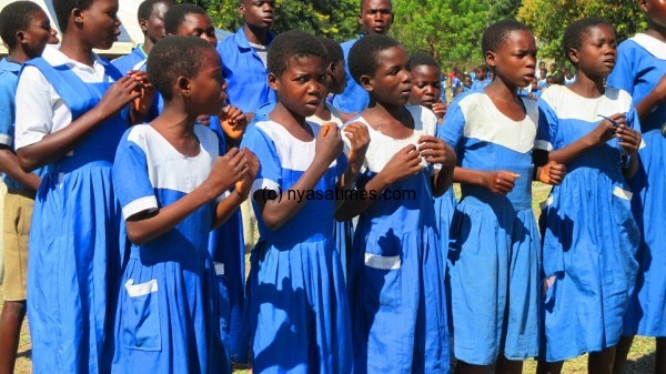 Girls from Nkuzi Primary School during the commemoration...Photo Jeromy Kadewere