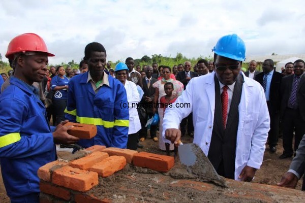 Ground-breaking ceremony at the school’s construction site