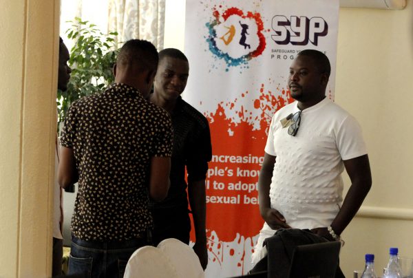 Gwamba interacting with the media during the UNFPA-SYP orientation. Photo courtesy of Pencils PR