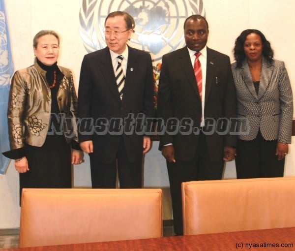 Ambassador  Msosa and the UN Secretary-General and their spouses