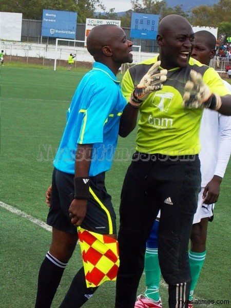 Harawa protesting Bullets goal....Photo byJeromy Kadewere/Nyasa Times