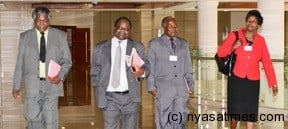 Hauya  on the left and Maneb officials