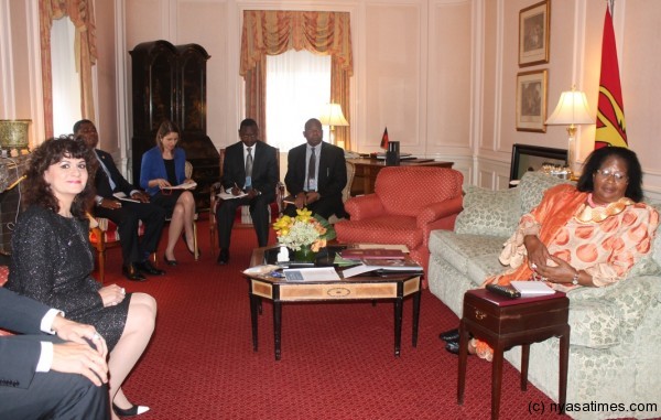 IEEE Women in Engineering-USA Vice President  Dr Karen Panetta meets with the state President Mrs Joyce Banda in New York-Pic By Lisa Vintulla, Mana