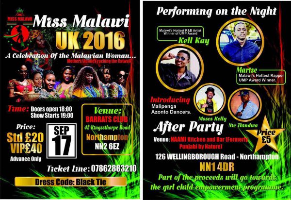 Details for Miss Malawi UK 2016