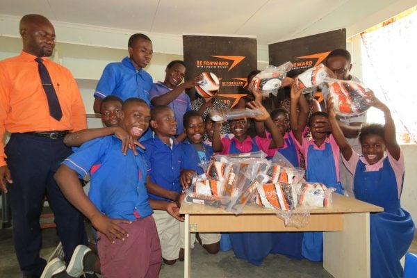 Wanderers donate balls to Mbayani primary school