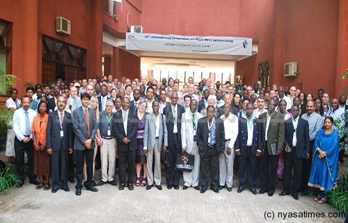 Scientists at the symposium